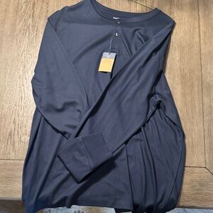 Charles Tyrwhitt Dark Blue Long Sleeve Tee, NWT